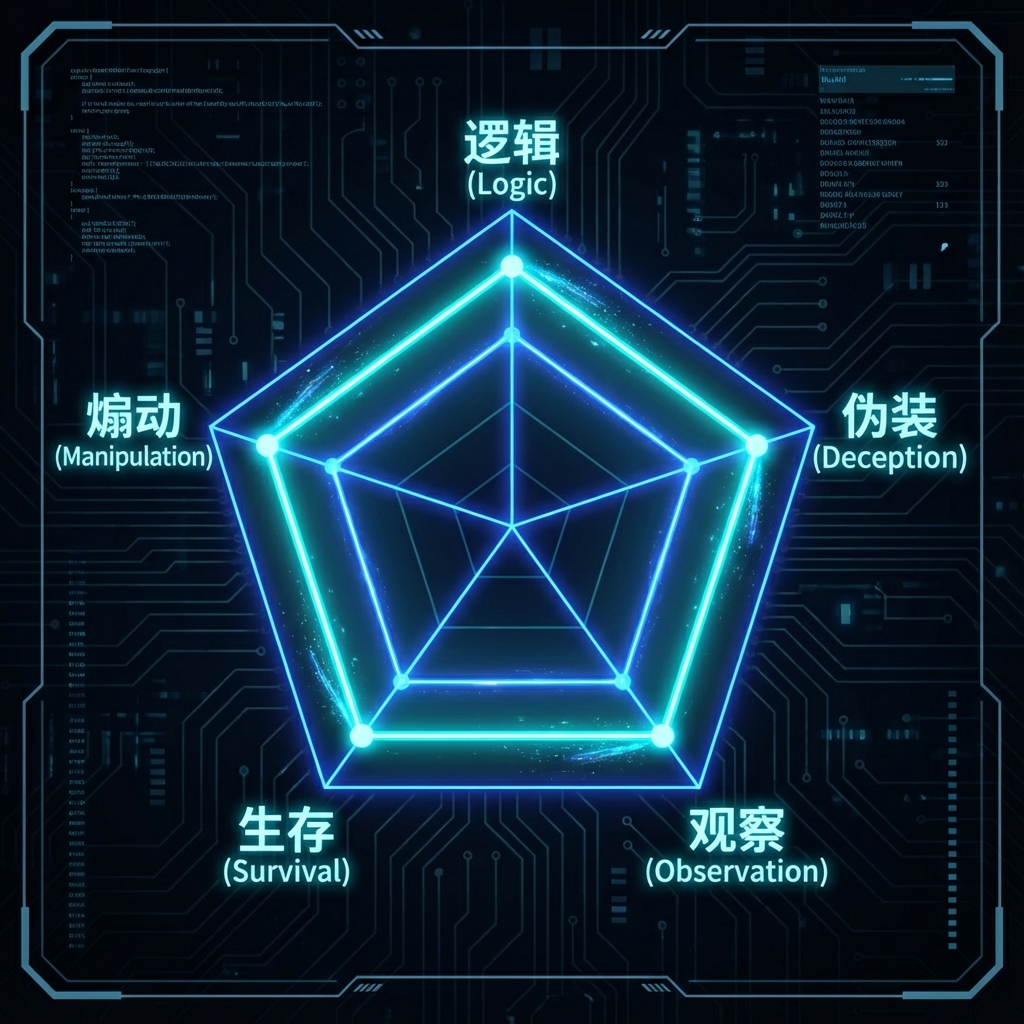 玩家类型能力分析 玩家能力雷达图