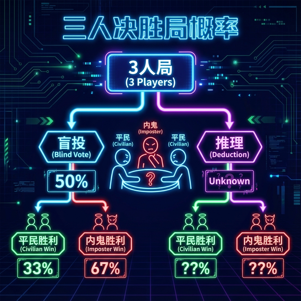 三人决胜局概率分析 三人局决策树 - 胜率概率图