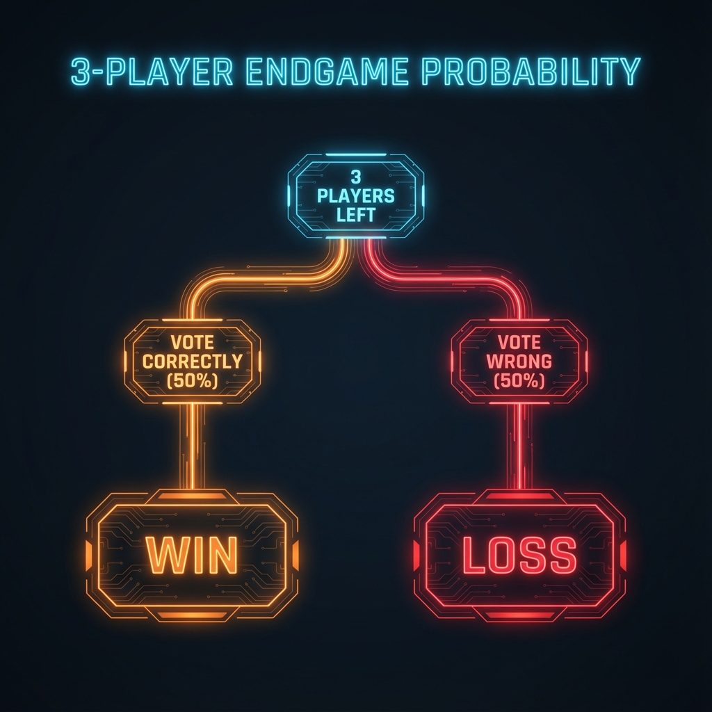 3-Player Endgame Decision Tree Probability 3-Player Endgame Decision Tree - Win Probability Chart